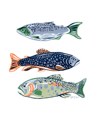 On The Lake Catch of the Day Print by Yvette St. Amant